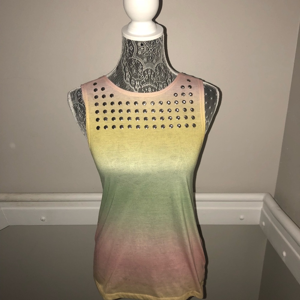 MMXIII Colorful Studded Muscle Tee